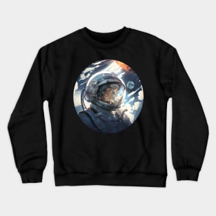 The view seen by the female astronaut Crewneck Sweatshirt